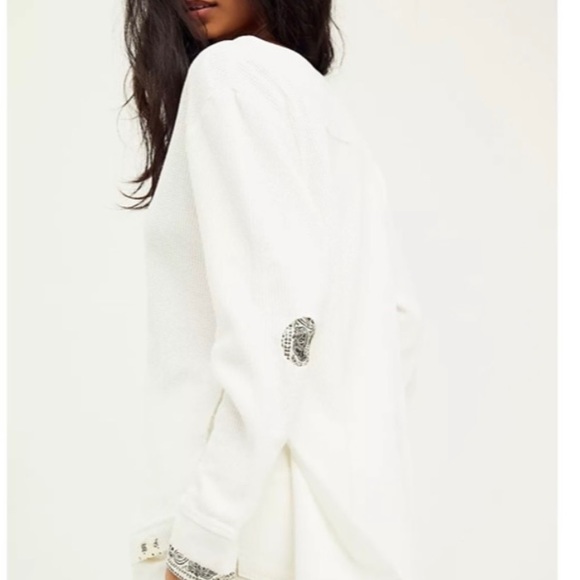 Free People Fall for You Henley -Ivory - Picture 3 of 8